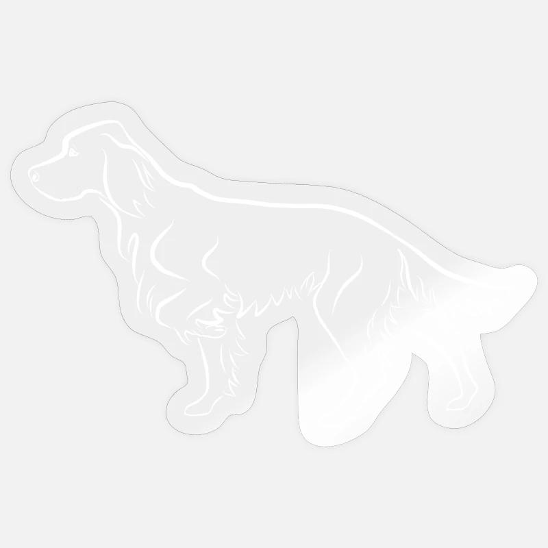 Setter above - Sticker size S (10 x 10 cm) - transparent glossy