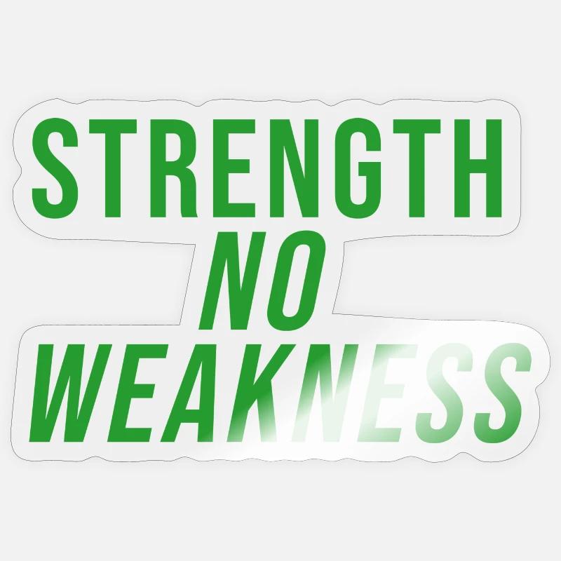 No Weakness Sticker Größe S (10 x 10 cm)
