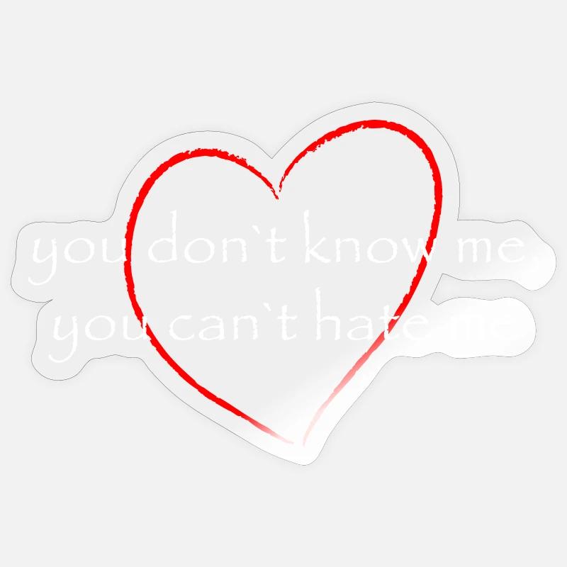 you don`t know me - Sticker Größe S (10 x 10 cm) - Transparent glänzend