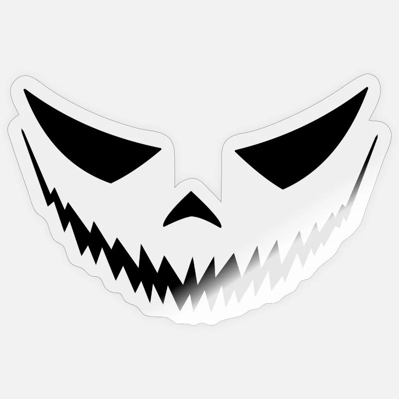 Pumpkinface 1 - Sticker Größe S (10 x 10 cm) - Transparent glänzend
