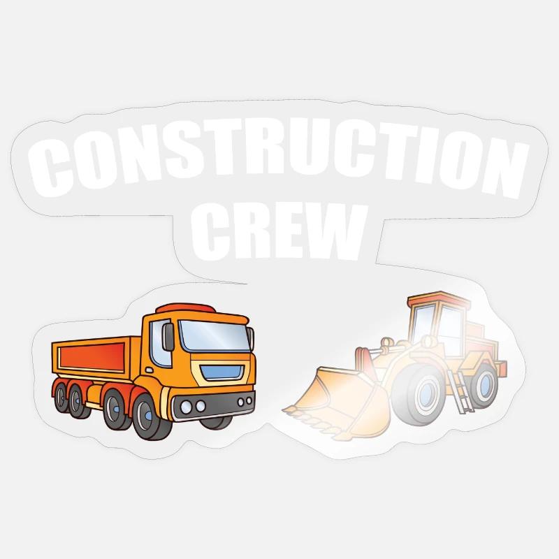Construction Team Construction Construction Machinery Wheel Loaders Sticker size S (10 x 10 cm)