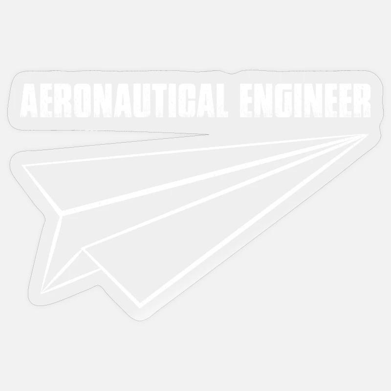 Aeronautical Engineer Paper Airplane - Sticker Größe S (10 x 10 cm) - Transparent glänzend