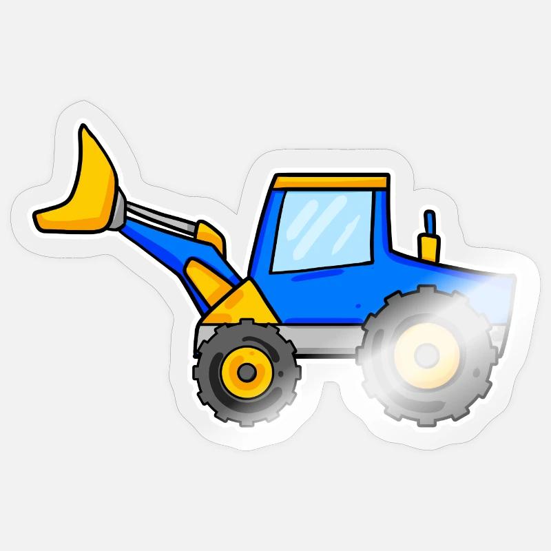 Bagger - Sticker Größe S (10 x 10 cm) - Transparent glänzend