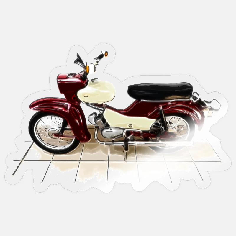 Simson - Star - Sticker Größe S (10 x 10 cm) - Transparent glänzend
