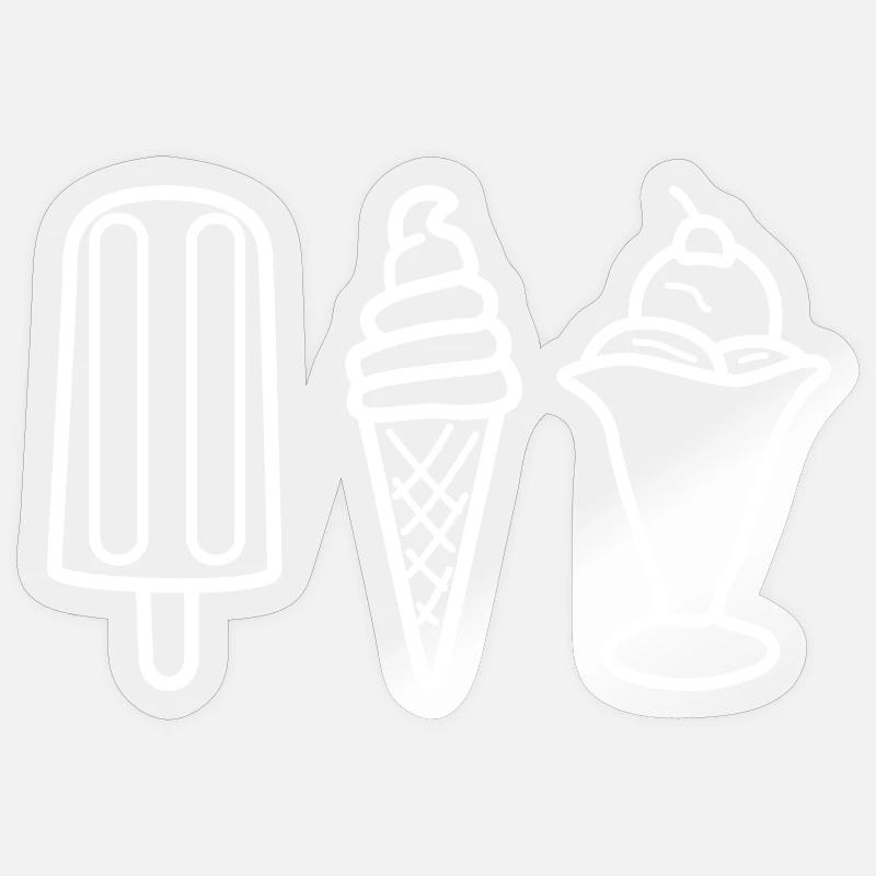 Saveur de crème glacée Sticker taille S (10 x 10 cm)