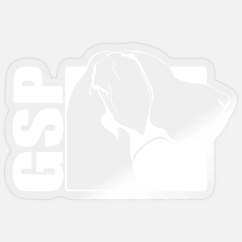 GSP German Shorthaired Pointer Profil Wilsigns Sticker Größe S (10 x 10 cm)