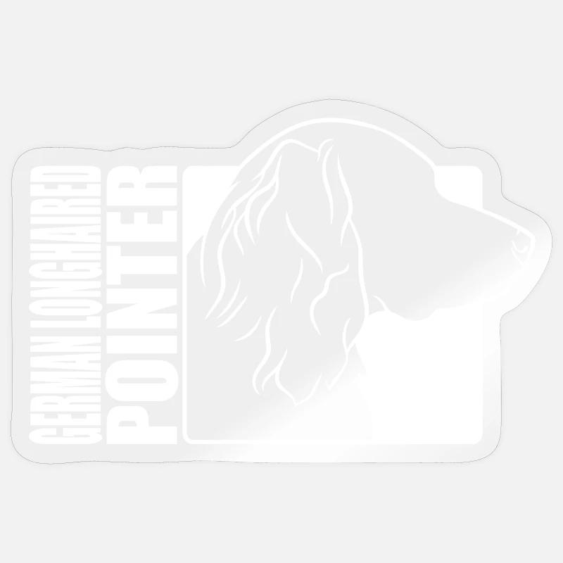 German Longhaired Pointer Profil Hunde Wilsigns Sticker Größe S (10 x 10 cm)