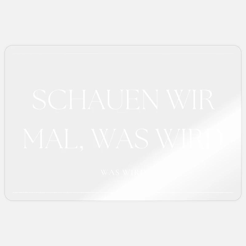 Schauen wir mal was wird - was wird Sticker Größe S (10 x 10 cm)