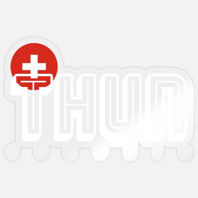 Thoune - Sticker taille S (10 x 10 cm) - brillant transparent