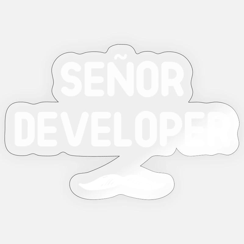 Señor Developer Humour Sticker taille S (10 x 10 cm)