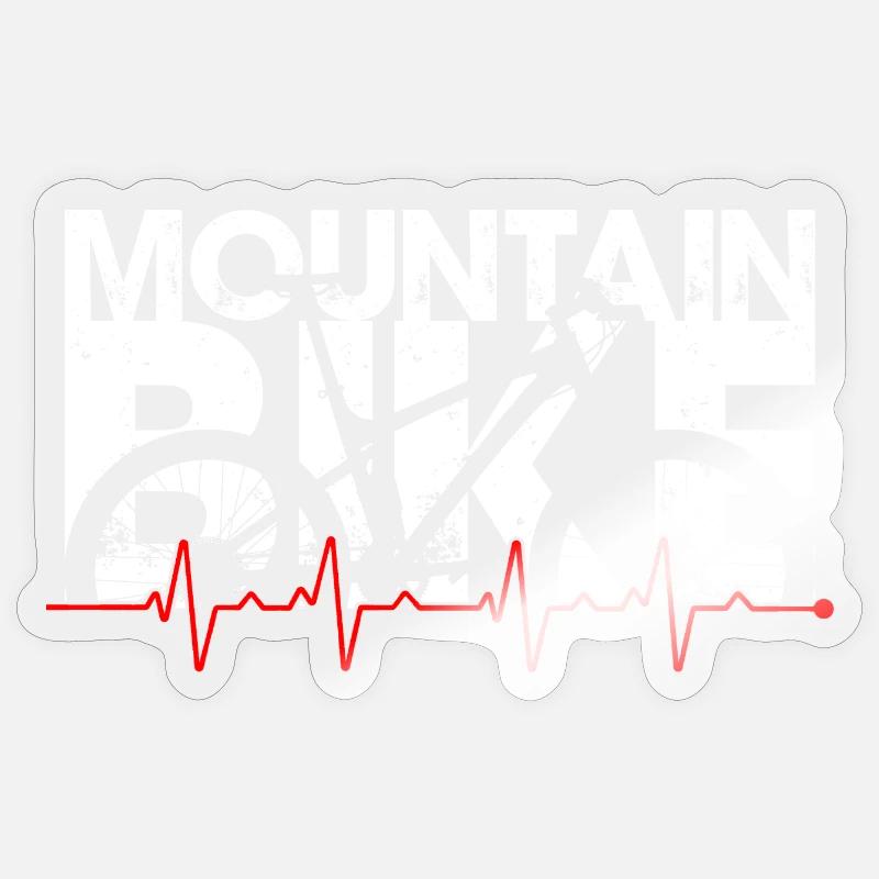 Rythme du VTT - Sticker taille S (10 x 10 cm) - brillant transparent