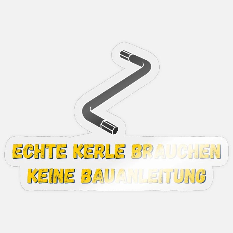 real guys don't need building instructions Sticker size S (10 x 10 cm)