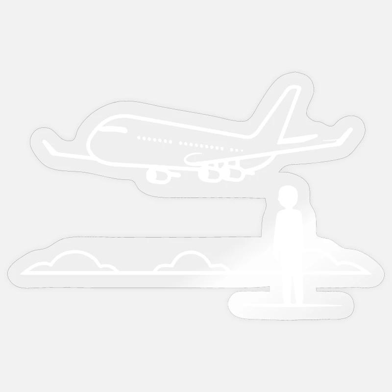 Plane Spotter - Sticker size S (10 x 10 cm) - transparent glossy