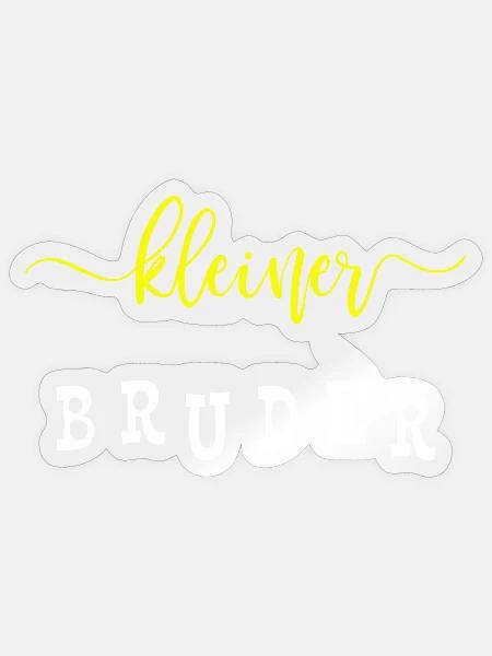 Kleiner Bruder - Sticker Größe S (10 x 10 cm) - Transparent glänzend