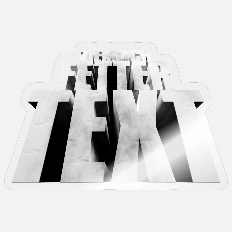 Pretty bold text Sticker size S (10 x 10 cm)