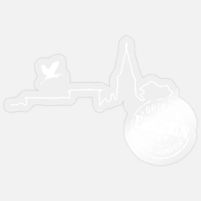 Eggesin Silhouette - Sticker taille S (10 x 10 cm) - brillant transparent