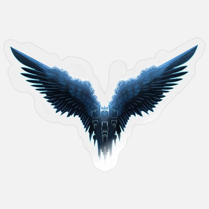 fly fly fly - Sticker size S (10 x 10 cm) - transparent glossy