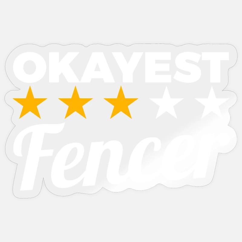 Bester Fechter - Sticker Größe S (10 x 10 cm) - Transparent glänzend