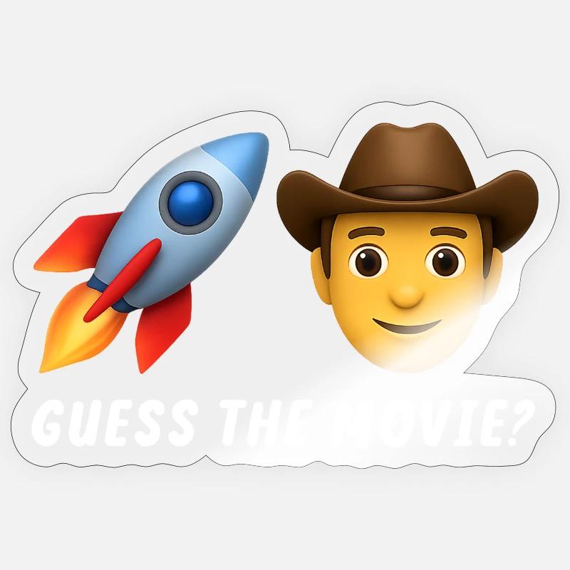 Conception de fusée d’aventure de cow-boy Sticker taille S (10 x 10 cm)