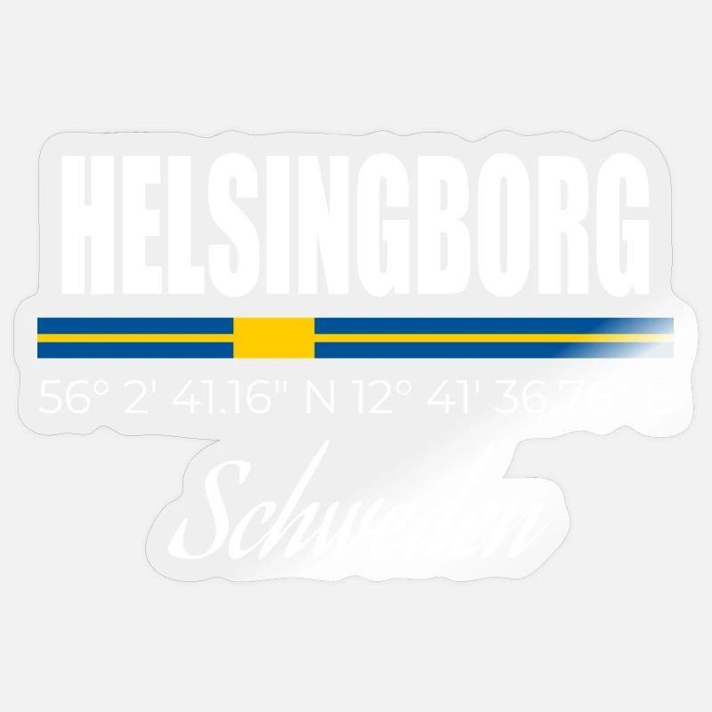 Helsingborg - Sticker taille S (10 x 10 cm) - brillant transparent