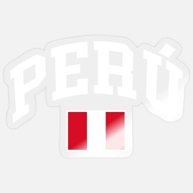 Peru Flag Sticker size S (10 x 10 cm)