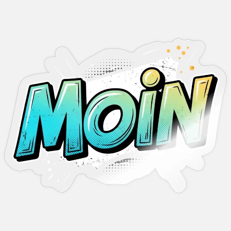 Comic Pop Art Moin Design Sticker size S (10 x 10 cm)