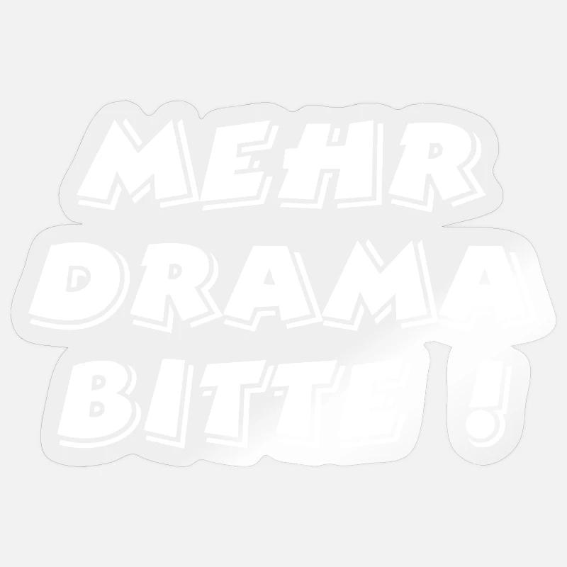 Drame - Sticker taille S (10 x 10 cm) - brillant transparent