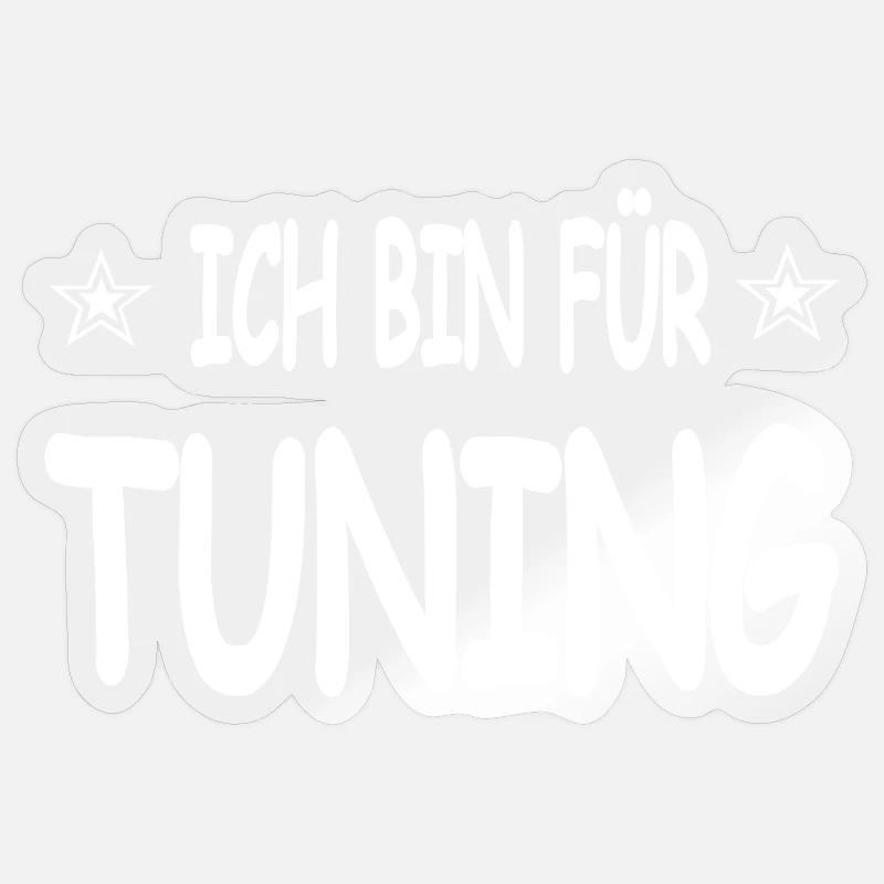 tuning - Sticker size S (10 x 10 cm) - transparent glossy
