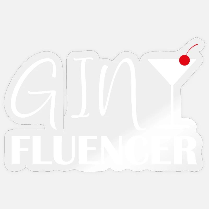 Ginfluencer Gin Statement Gin Trinker Spruch Sticker Größe S (10 x 10 cm)