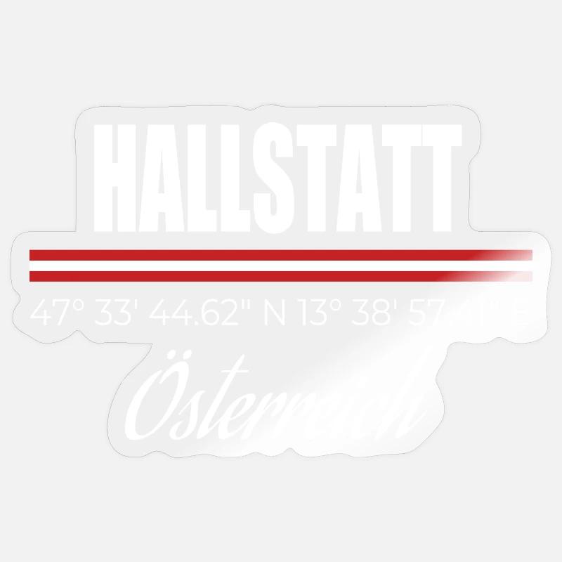 Hallstatt - Sticker Größe S (10 x 10 cm) - Transparent glänzend