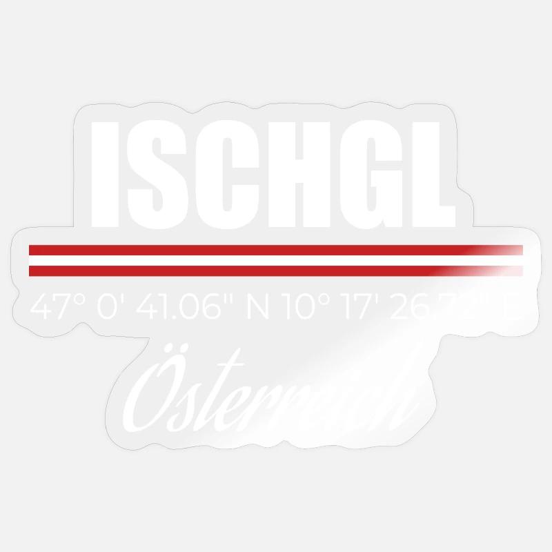 Ischgl - Sticker Größe S (10 x 10 cm) - Transparent glänzend