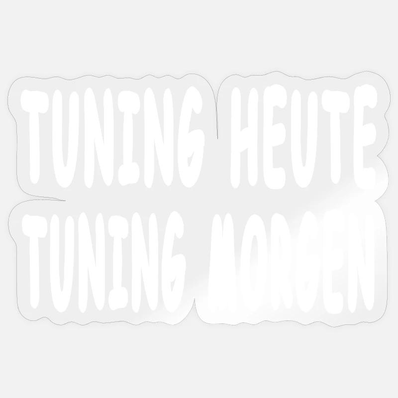 Tuning - Sticker Größe S (10 x 10 cm) - Transparent glänzend