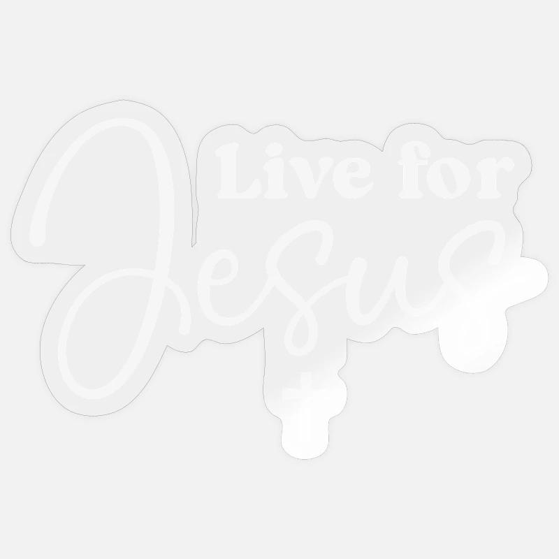 Live for Jesus Script Typography Sticker size S (10 x 10 cm)