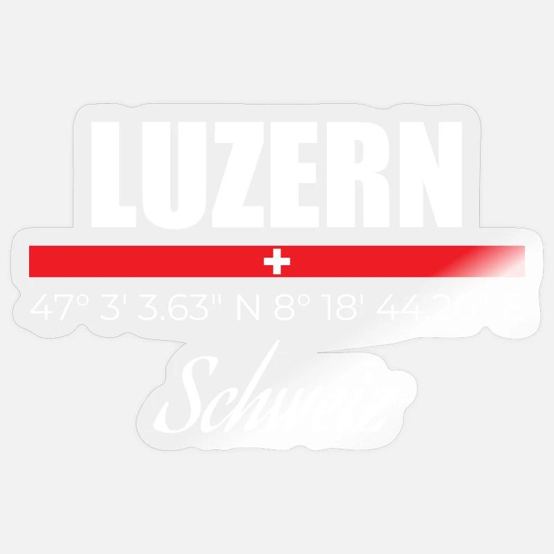 Lucerne - Sticker size S (10 x 10 cm) - transparent glossy