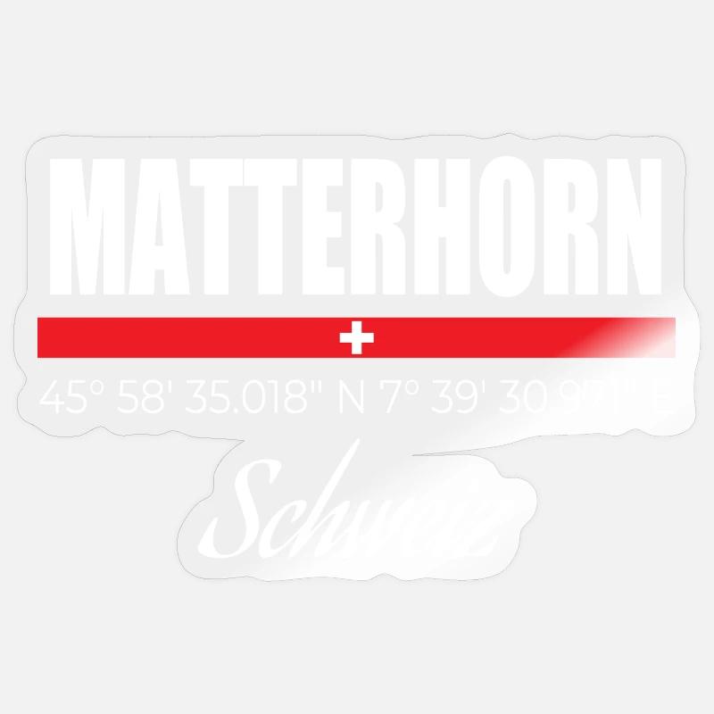 Cervin - Sticker taille S (10 x 10 cm) - brillant transparent