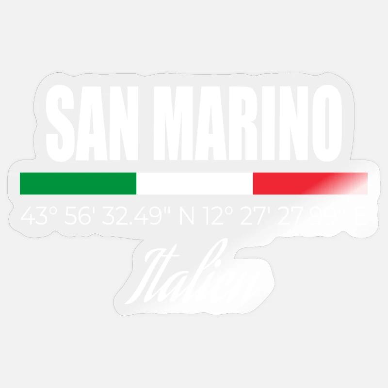 Saint-Marin - Sticker taille S (10 x 10 cm) - brillant transparent