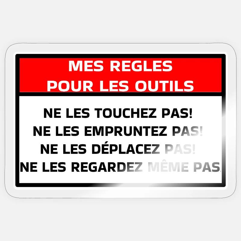 My rules for tools - Sticker size S (10 x 10 cm) - transparent glossy