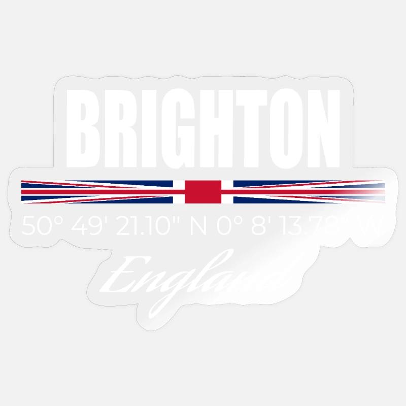 Brighton - Sticker Größe S (10 x 10 cm) - Transparent glänzend