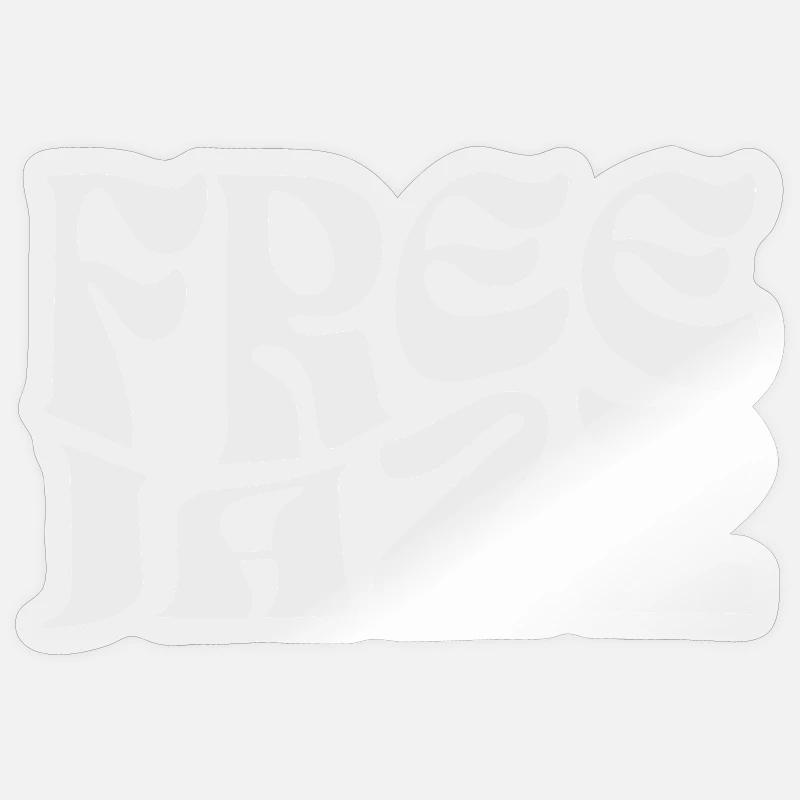 Conception du logo Free Jazz - Sticker taille S (10 x 10 cm) - brillant transparent