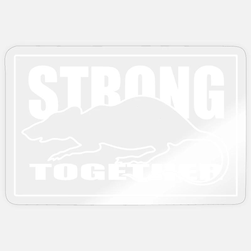 Unity Rongeur Silhouette Graphic Tee blanc Sticker taille S (10 x 10 cm)