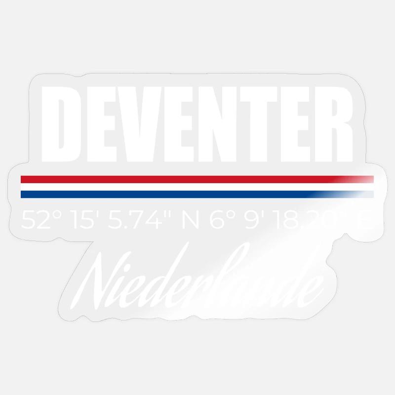 Deventer - Sticker Größe S (10 x 10 cm) - Transparent glänzend