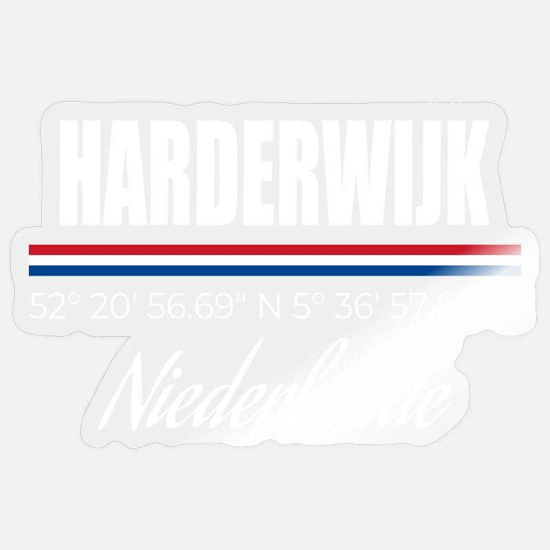 Harderwijk - Sticker taille S (10 x 10 cm) - brillant transparent