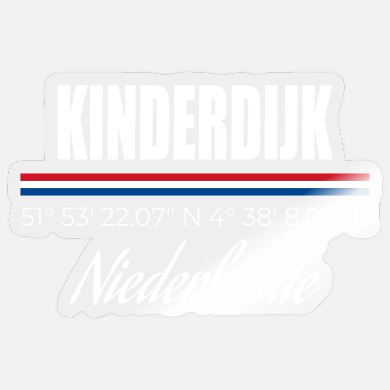 Kinderdijk - Sticker Größe S (10 x 10 cm) - Transparent glänzend