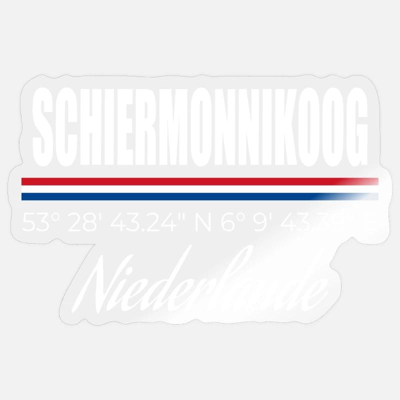 Schiermonnikoog - Sticker taille S (10 x 10 cm) - brillant transparent