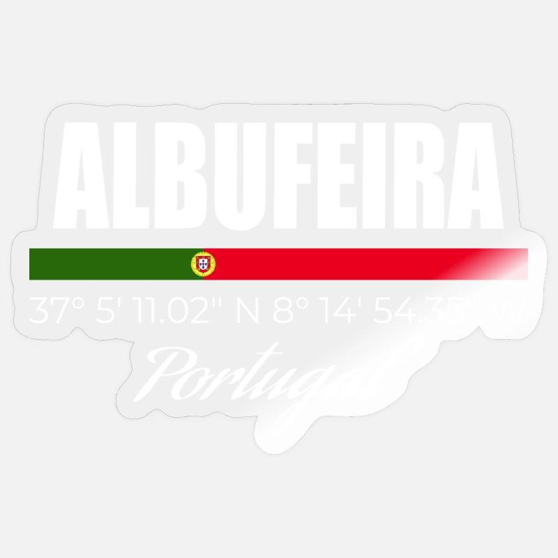 Albufeira - Sticker taille S (10 x 10 cm) - brillant transparent