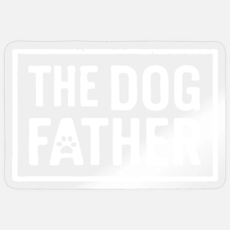 Das Hundevater-Rough Block Paw-Design - Sticker Größe S (10 x 10 cm) - Transparent glänzend