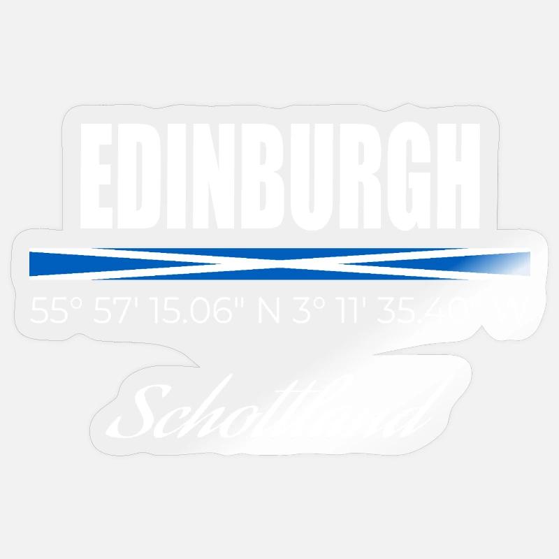 Edinburgh - Sticker size S (10 x 10 cm) - transparent glossy