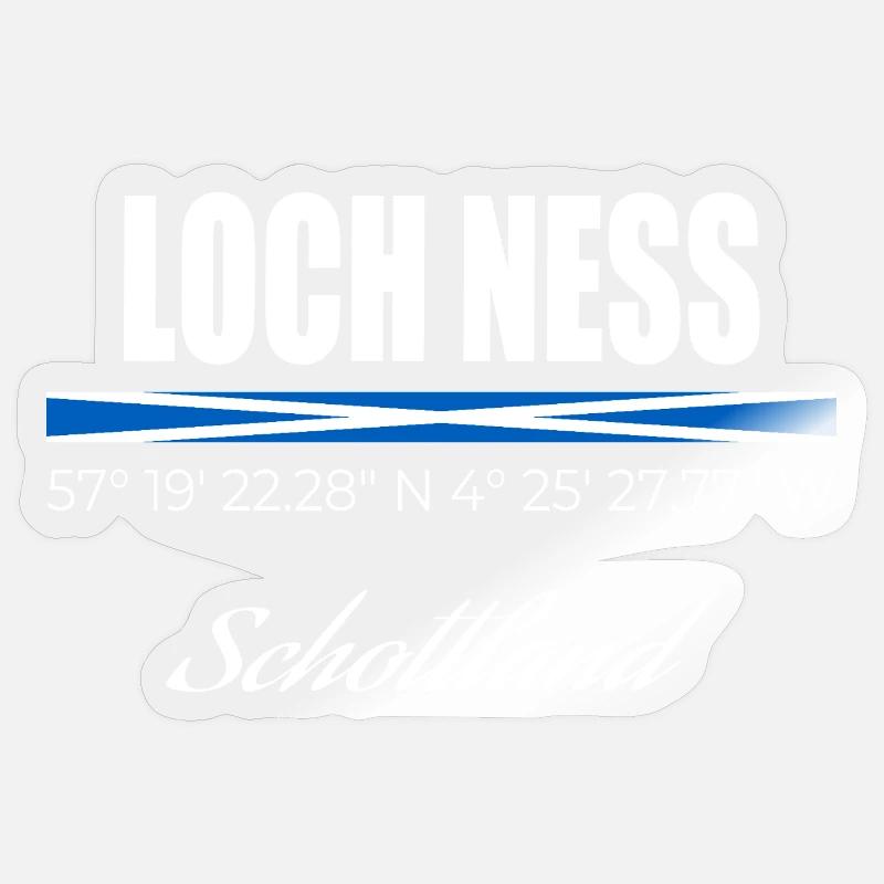 Loch Ness - Sticker taille S (10 x 10 cm) - brillant transparent