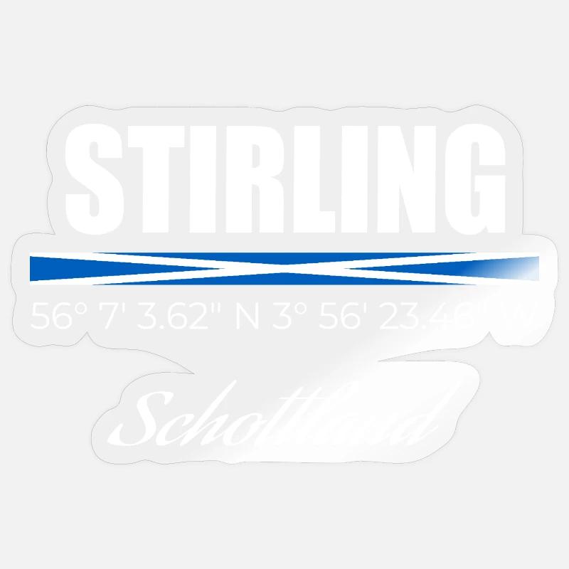 Stirling - Sticker taille S (10 x 10 cm) - brillant transparent