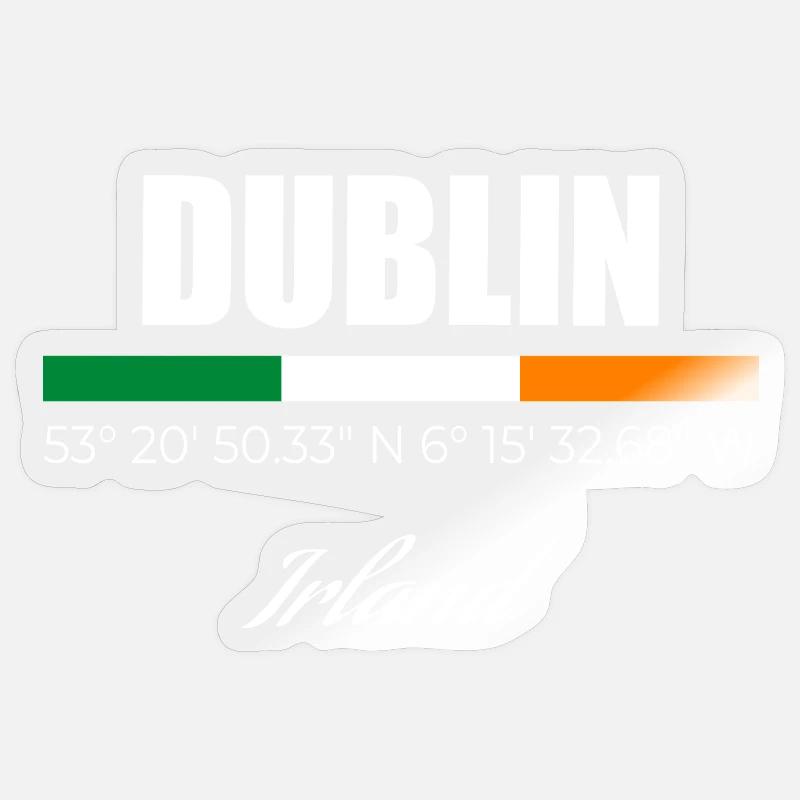 Dublin - Sticker size S (10 x 10 cm) - transparent glossy